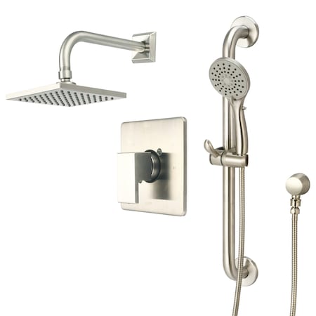 Pioneer Industries Single Handle Shower Trim Set W/Handheld in PVD Brushed Nickel TD-4MO300-ADA-BN